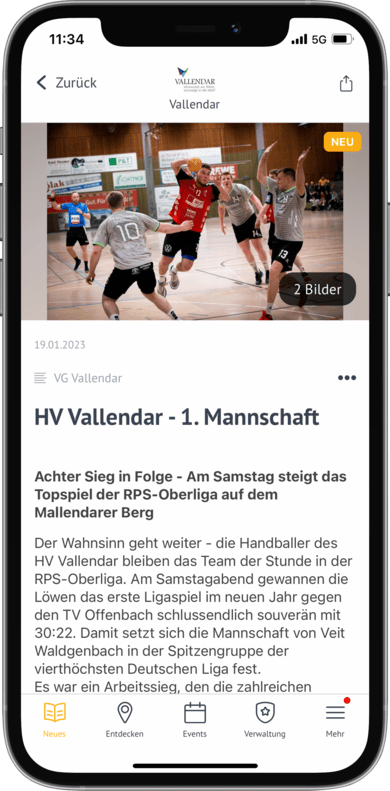 Lese lokale Nachrichten